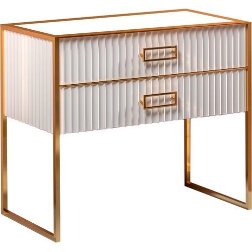 Тумба под раковину ArmadiArt Monaco 867-100-WG 100 см (белый/золото)