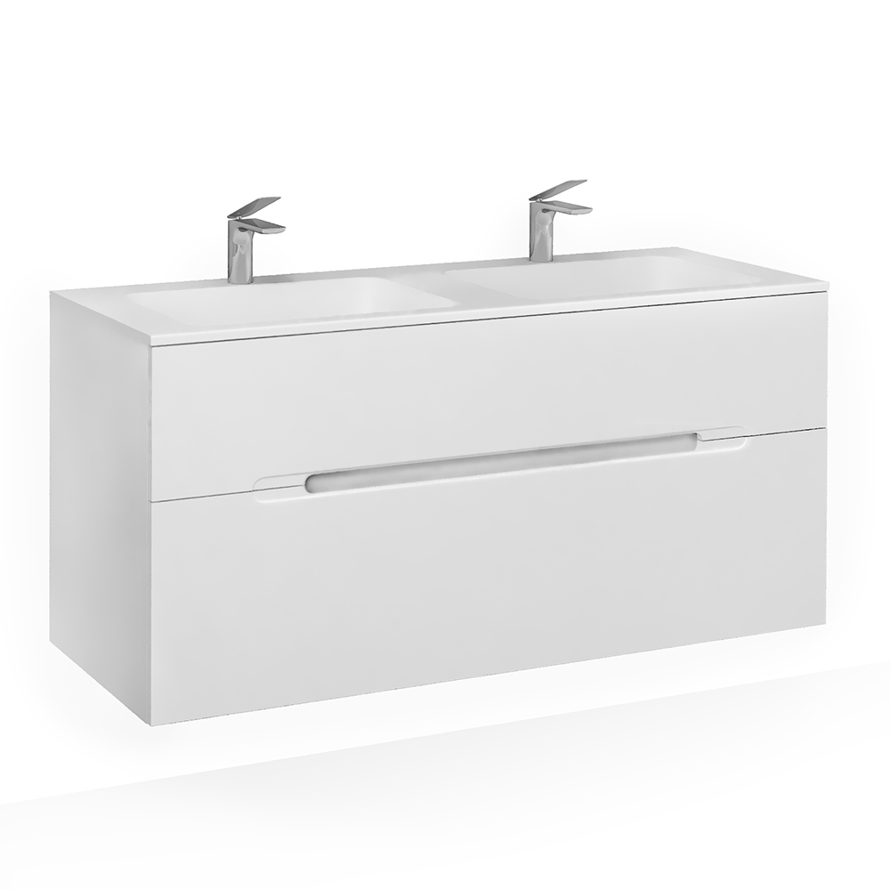 Тумба под раковину Jorno Modul Mоl.01.122/P/W 120 см (белый)