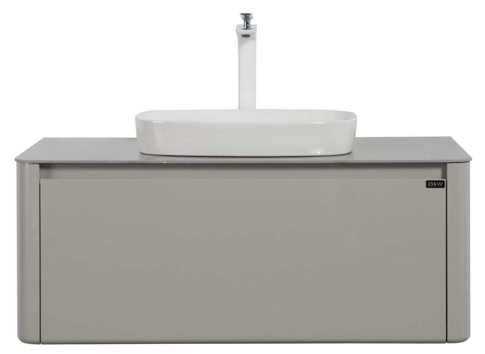 Тумба с раковиной Black&White Universe U915.1000 100 см (серый) подвесная