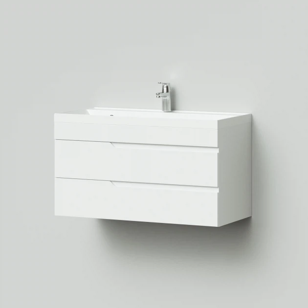 Тумба с раковиной Итана Alexa 4657792951964 100 см (белый) подвесная