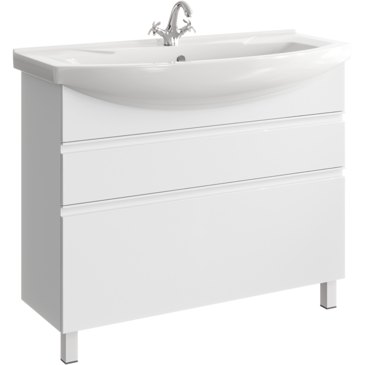 Тумба под раковину Aqwella Rodos ROD01102N 100 см (белый) напольная