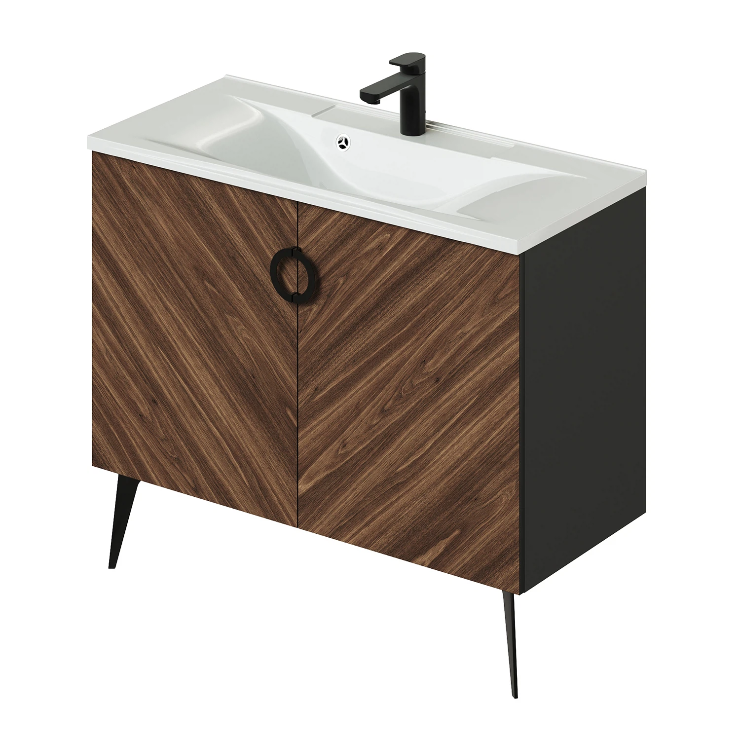 Тумба с раковиной Итана Palladio 4657792957478 100 см (дуб бурбон) напольная