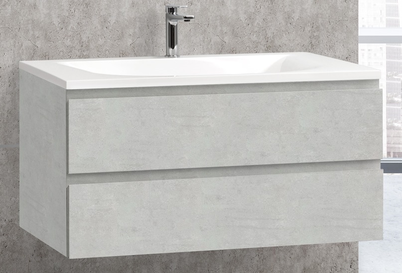 Тумба под раковину Cezares Molveno MOLVENO-100-2C-SO-BET 100 см (бетон) подвесная