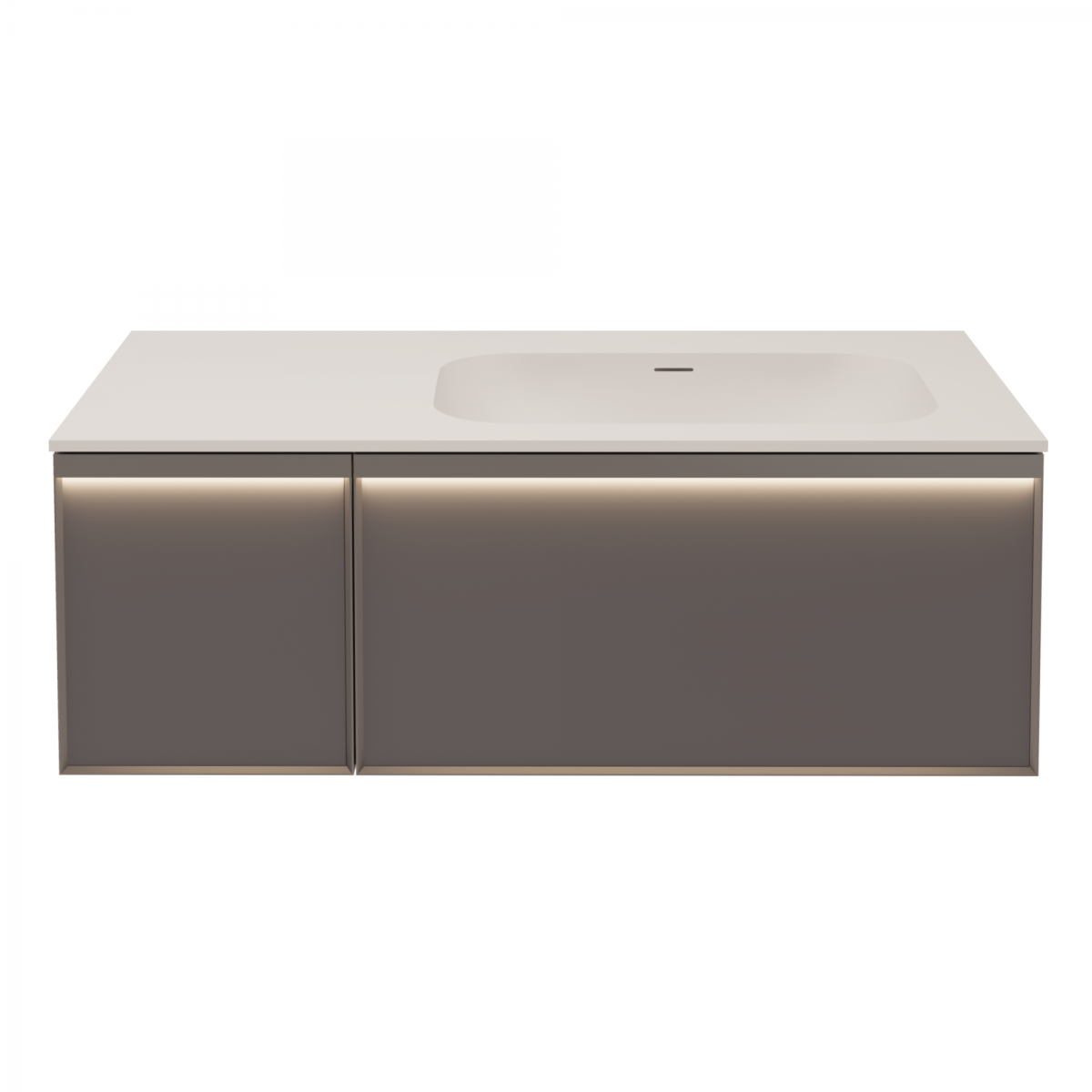 Тумба под раковину Vincea Elise VMC-4EL100MG-R 100 cм (серый матовый) подвесная R