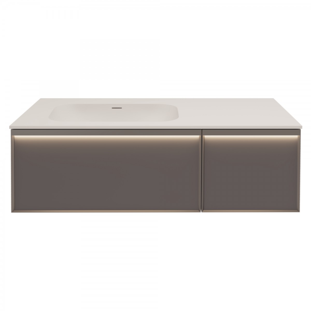 Тумба под раковину Vincea Elise VMC-4EL120MG-L 120 cм (серый матовый) подвесная L