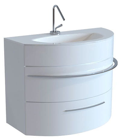 Тумба под раковину Aquanet De Aqua Эскалада 100 см L (белый ) подвесная