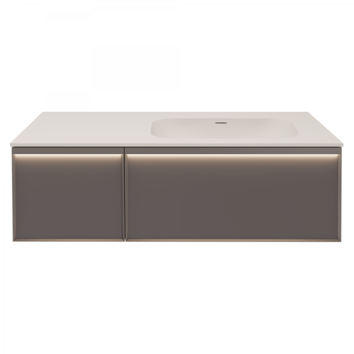 Тумба под раковину Vincea Elise VMC-4EL120MG-R 120 cм (серый матовый) подвесная R