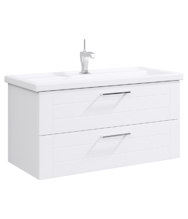 Тумба под раковину Aqwella Манчестер MAN01102 100 см (белый) подвесная