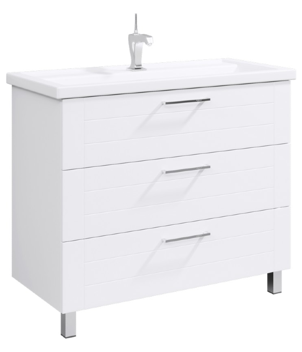 Тумба под раковину Aqwella Манчестер MAN01103 100 см (белый) напольная
