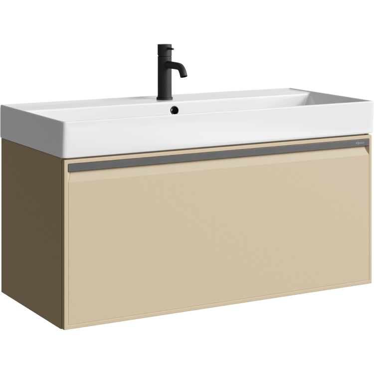Тумба под раковину Aqwella Pure PUR0110KS 100 см (капучино светлый) подвесная