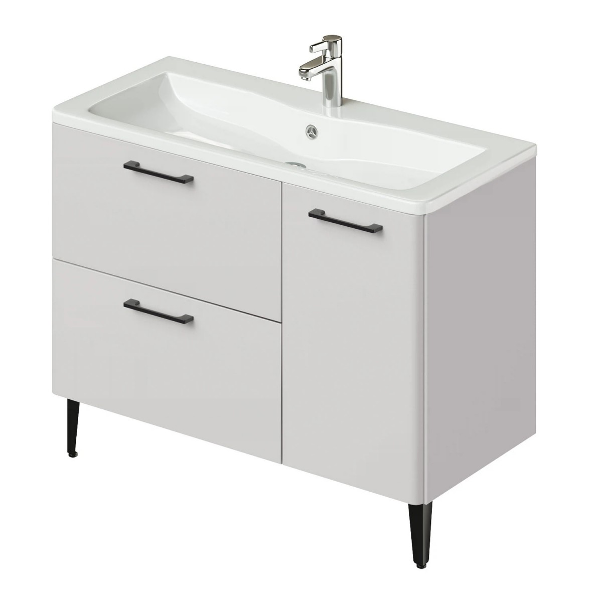 Тумба с раковиной Итана Nais 2.0 4657810334823 100 см (керамик) напольная