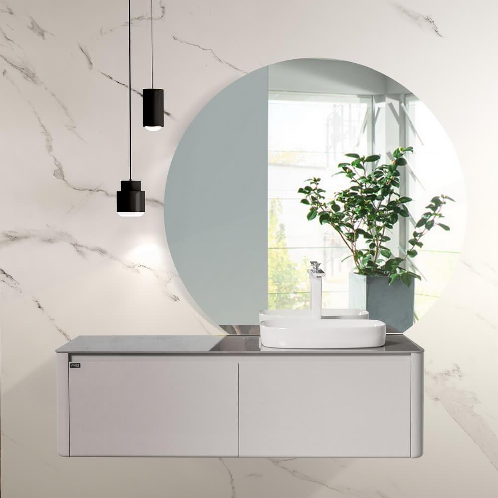 Тумба с раковиной Black&White Universe U915.1400R 140 см (серый) подвесная