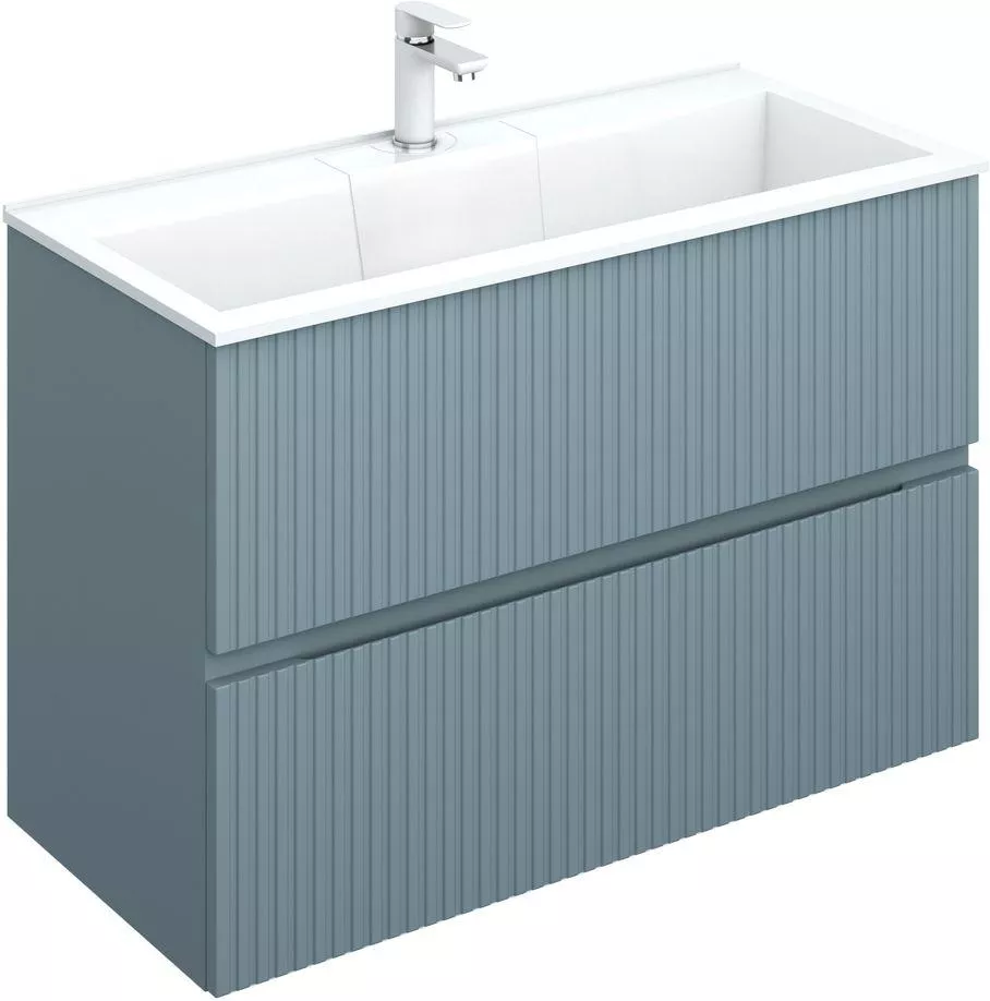 Тумба под раковину Aquanet Джейн 313320 100 см (мисти грин) подвесная