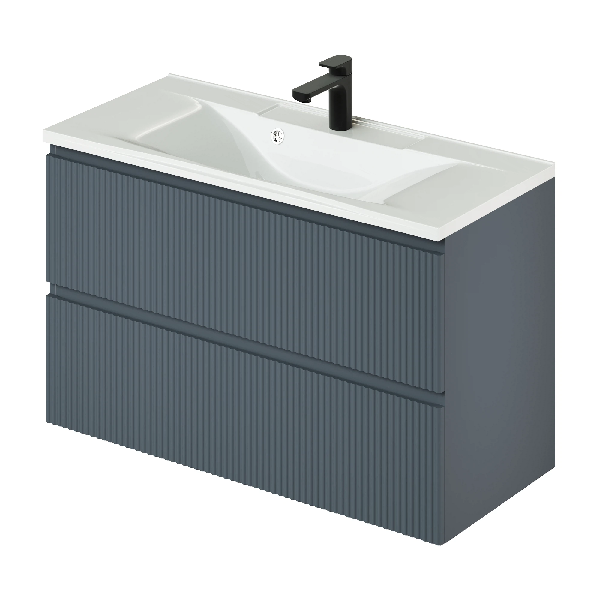 Тумба с раковиной Итана Kate 4657792957553 100 см (антрацит) подвесная