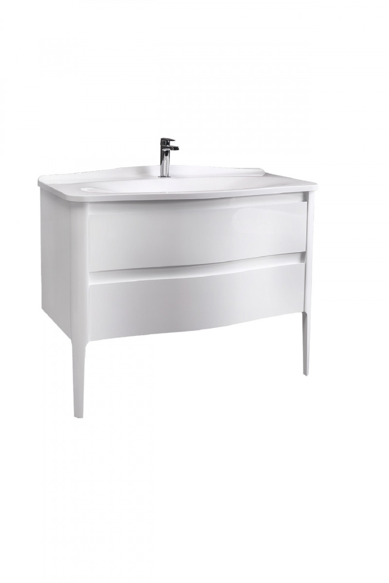 Тумба под раковину Belux Анжело 4810924265548  110 см (белый глянцевый)