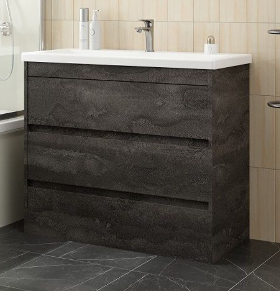 Тумба под раковину Art&Max Family FAMILY-M-1000-3C-PIA-IS 100 см (железный камень) напольная