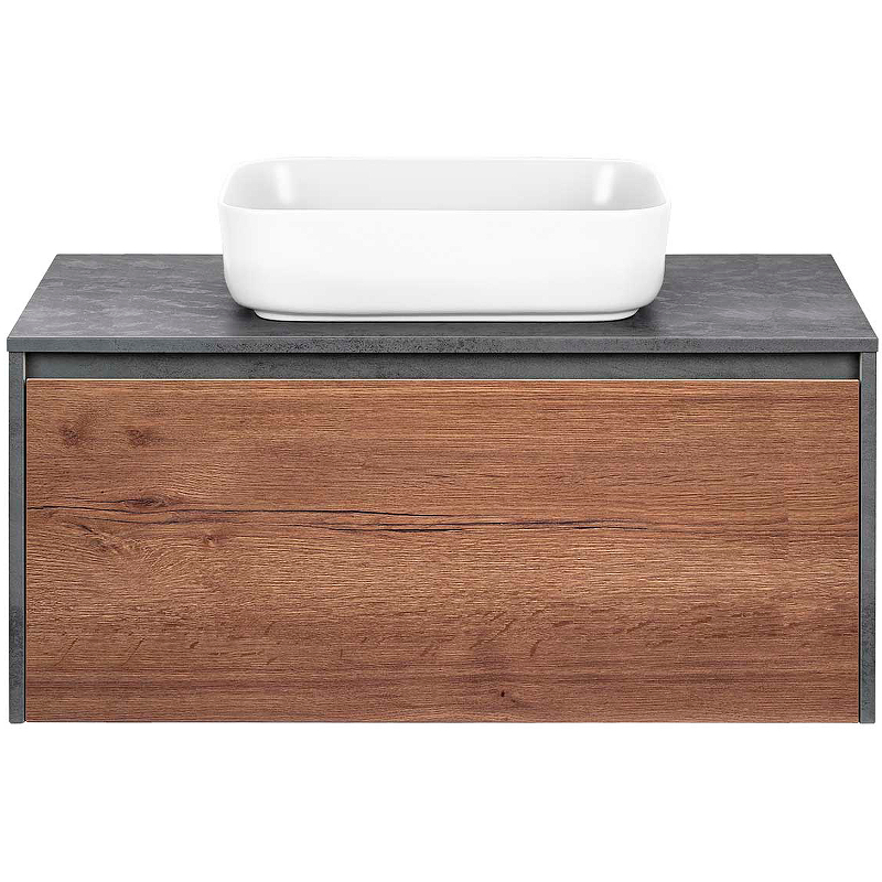 Тумба под раковину Vincea Mesa VMC-2MS100TB 100 cм (T.Oak/ Beton) подвесная