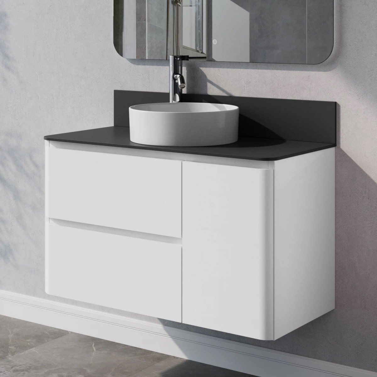 Тумба со столешницей Итана Roberto 4657828216678 100 см (эмаль белый) подвесная