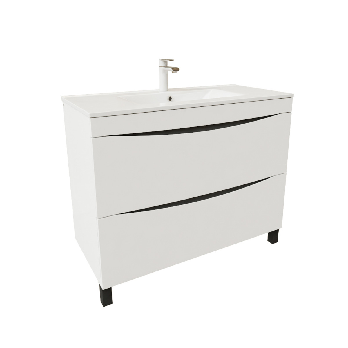 Тумба под раковину IDDIS Cloud CLO10WFi95 100 cм (белый) напольная