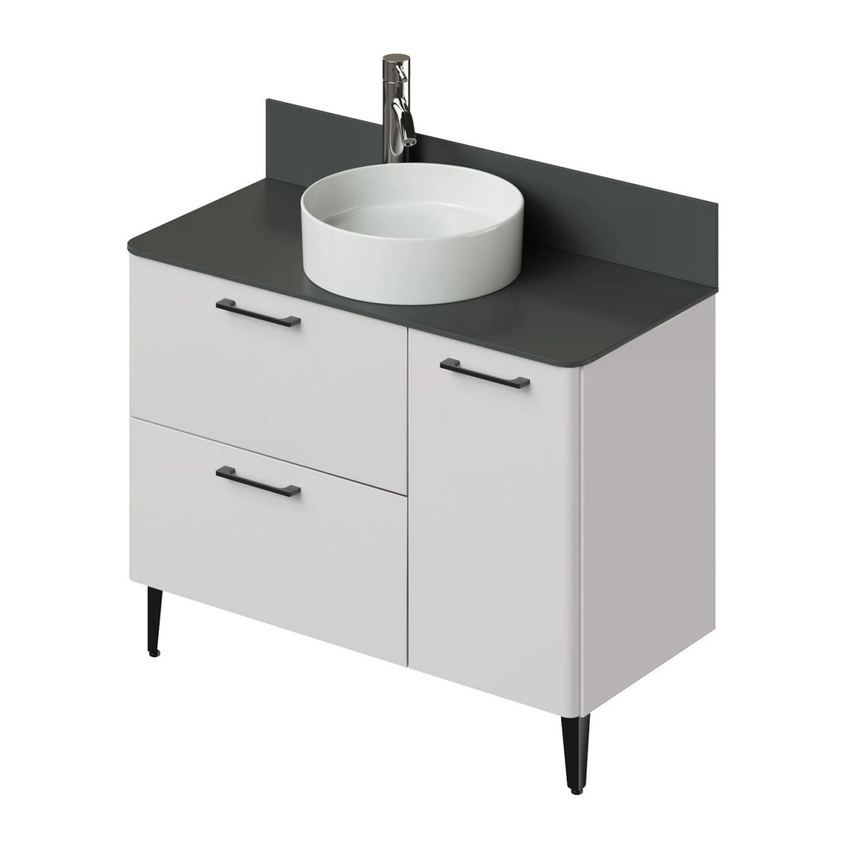 Тумба со столешницей Итана Nais 2.0 4657810334878 100 см (керамик) напольная