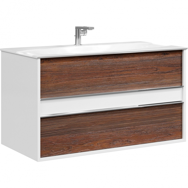 Тумба под раковину Aqwella Evolution EV0110CD 100 см (крафт темный) подвесная