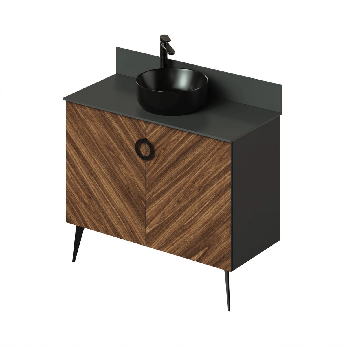 Тумба со столешницей Итана Palladio 4657792957997 100 см (дуб бурбон) напольная