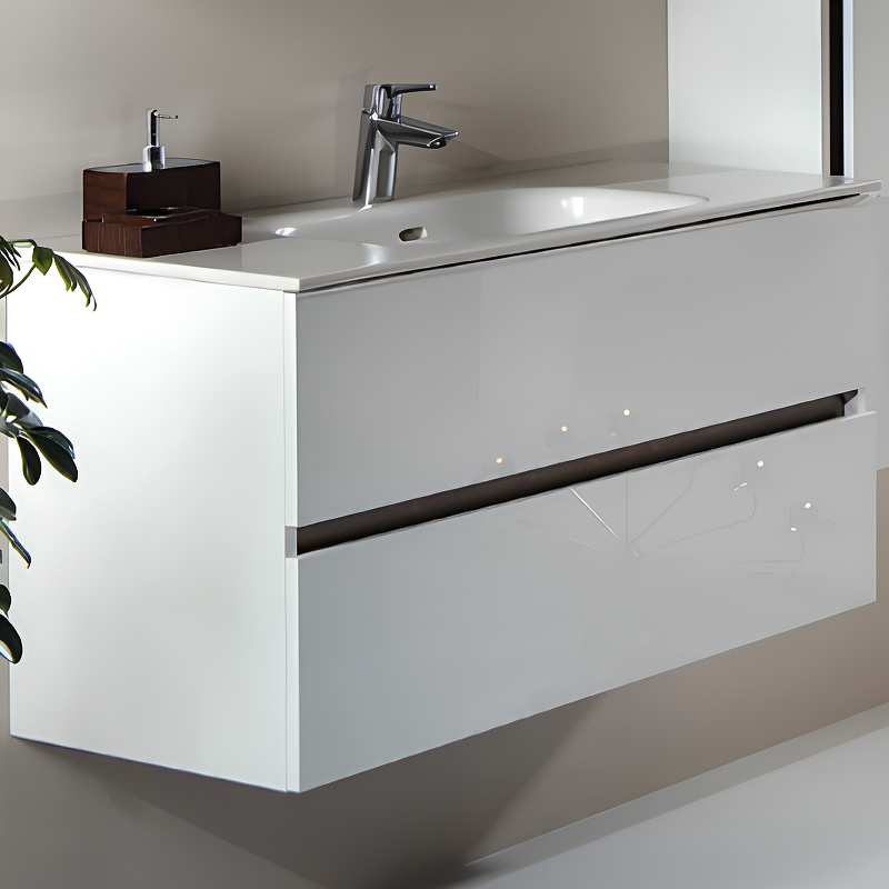 Тумба под раковину ArmadiArt Vallessi 837-100-W 100 см (белый) подвесная