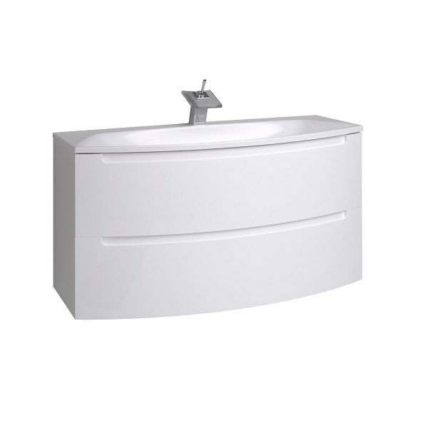 Тумба под раковину Belux Бари 4810924265289 110 см (белый глянцевый) подвесная