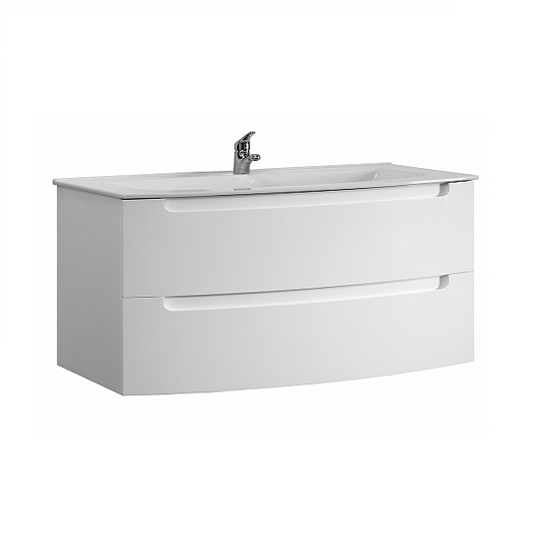 Тумба под раковину Belux Бари 4810924257260 120 см (белый глянцевый) подвесная