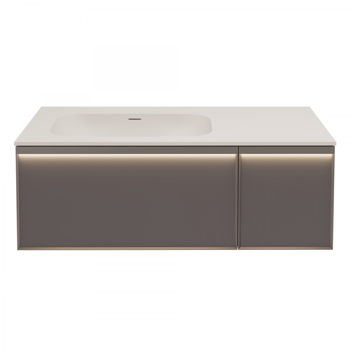 Тумба под раковину Vincea Elise VMC-4EL100MG-L 100 cм (серый матовый) подвесная L