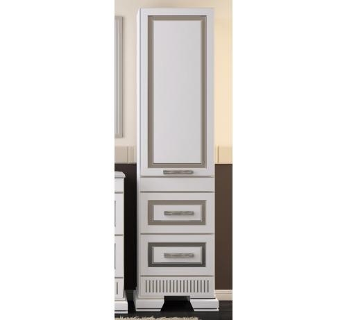 Пенал Opadiris Оникс L Z0000005505 50 см (белый/серебро) напольный