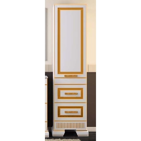 Пенал Opadiris Оникс L Z0000005741 50 см (белый/золото) напольный