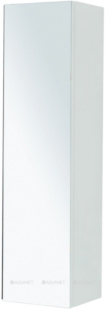 Пенал Aquanet De Aqua Ариетта New 40 см R (белый матовый) с зеркалом, подвесной