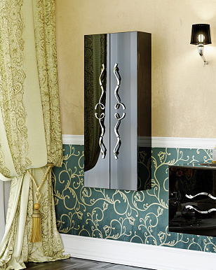 Пенал Aqwella Due amanti DUE0505BLK 50 см (черный) подвесной