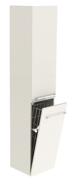 Пенал Aquanet De Aqua Тока 1 L 35 см (белый) с бельевой корзиной подвесной