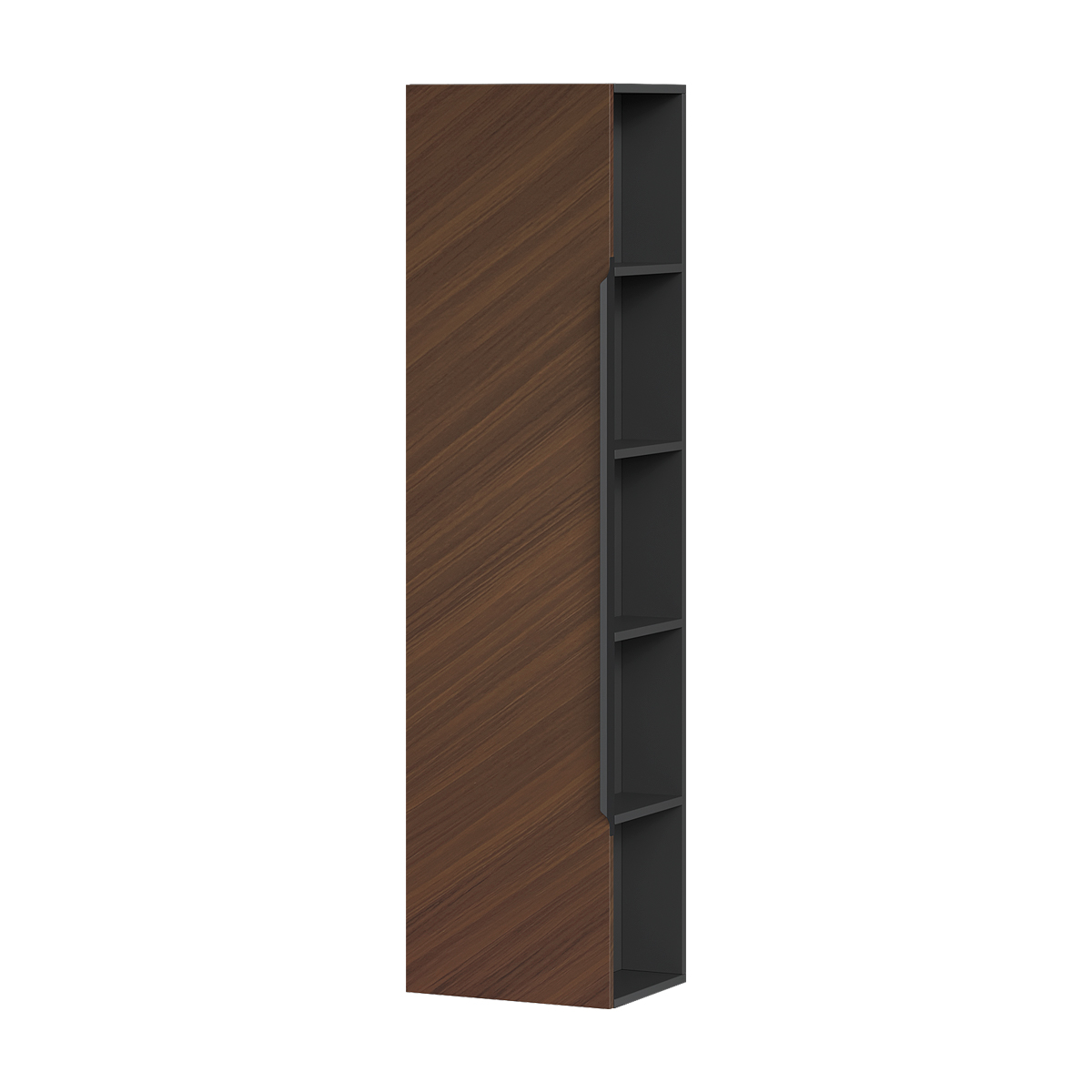 Пенал AQUAme S6 Solido AQM9006TL 40 см (орех/графит) подвесной