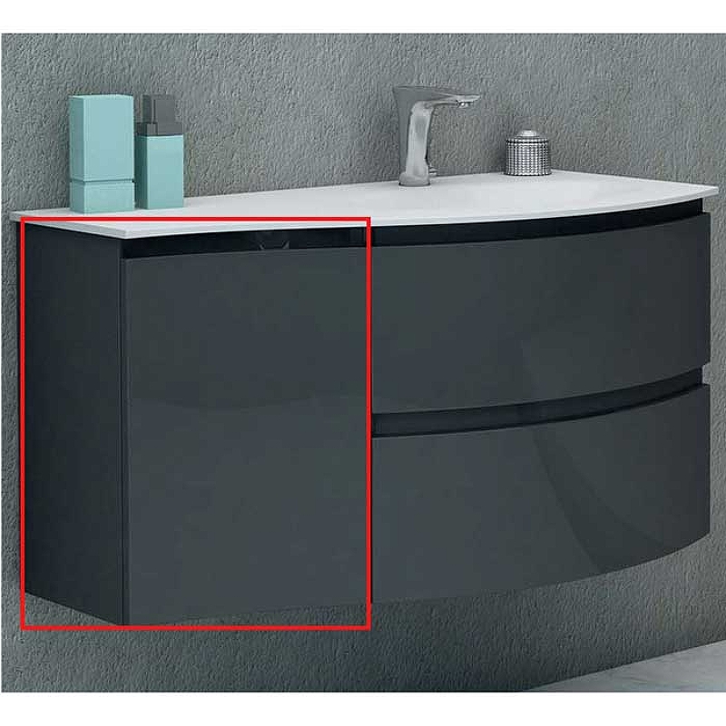 Шкаф Cezares Vague L 44229 34 см (антрацит) подвесной