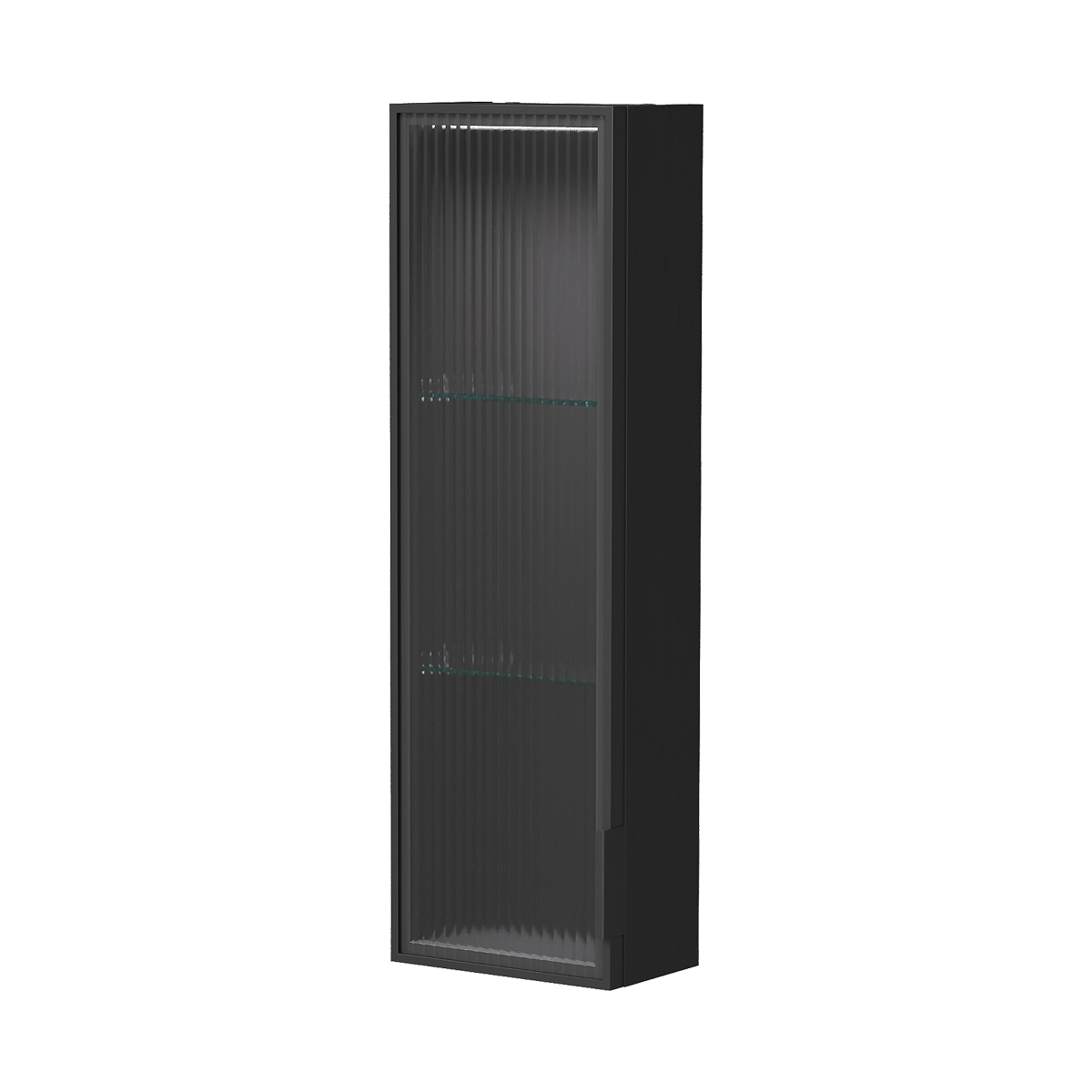 Пенал AQUAme S5 Murano AQM9005MB 25 см (дуб черный/стекло рифленое) подвесной