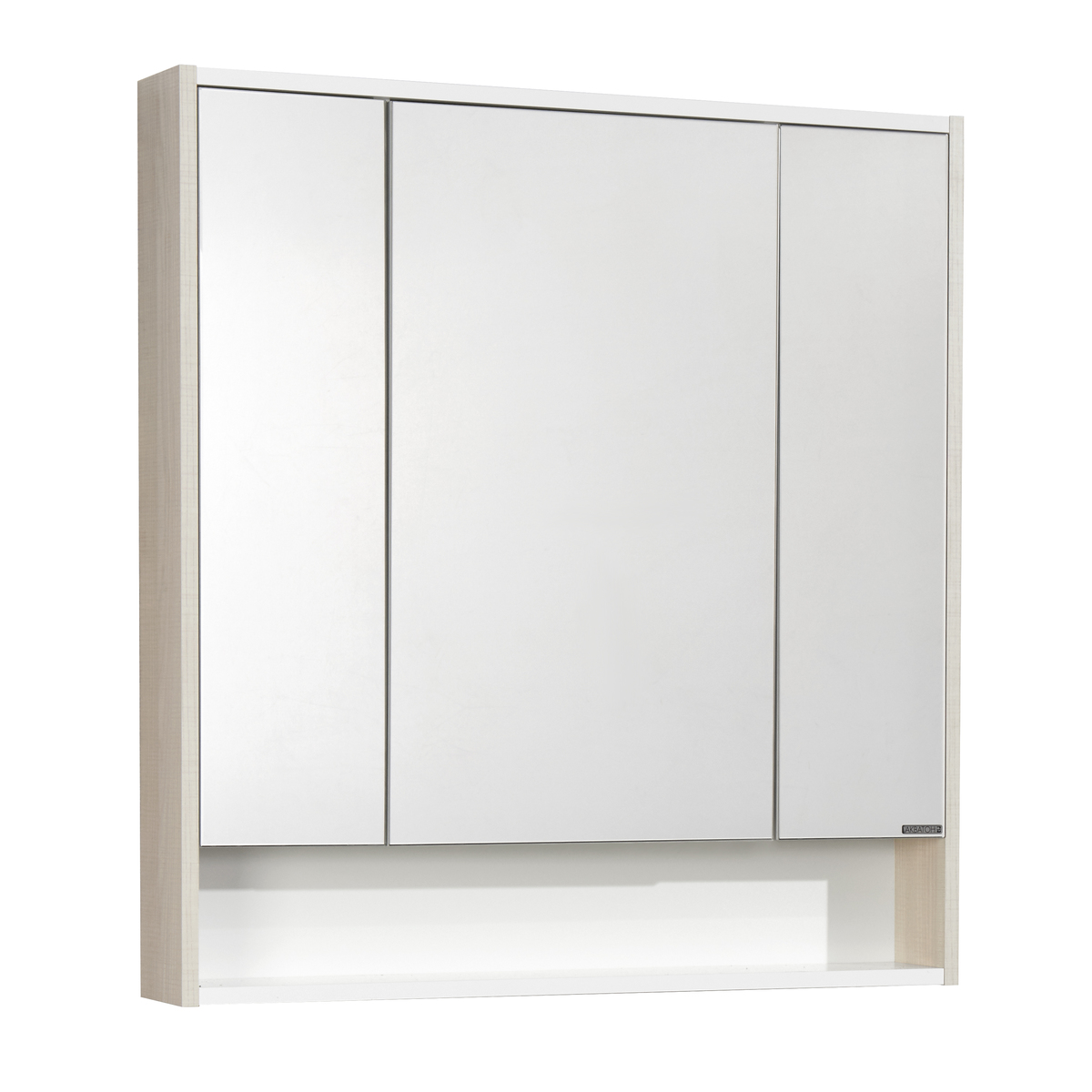 Зеркальный шкаф Aquaton Рико 80 см (белый/ясень фабрик)