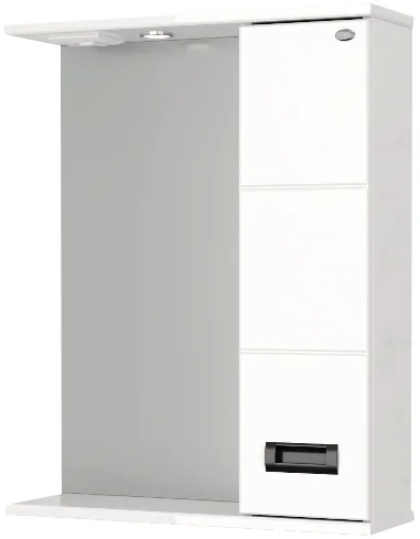 Зеркальный шкаф Onika Балтика Black 205846 580*712 мм (LED) белый R