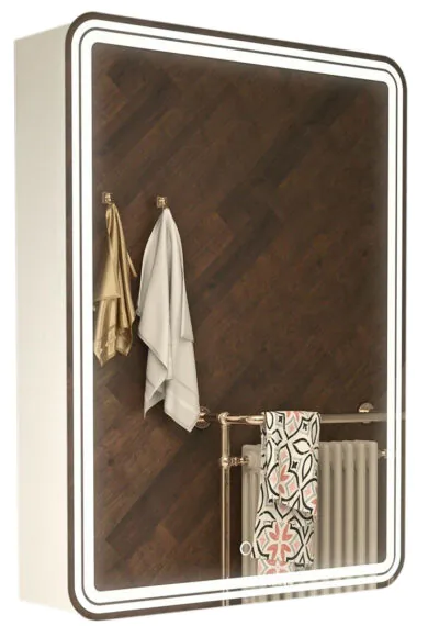 Зеркальный шкаф Azario Adriana 1П CS00069512 600*800 мм (LED) белый R