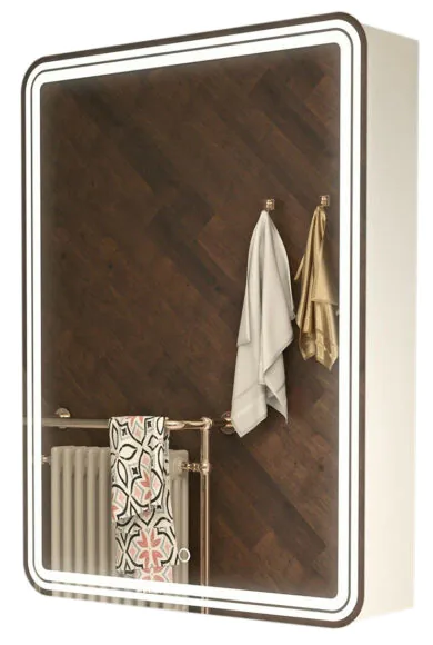 Зеркальный шкаф Azario Adriana 1Л CS00066642 600*800 мм (LED) белый L