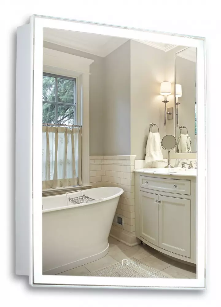 Зеркальный шкаф Azario Киото 60 LED-00002359 600*800 мм (LED) белый R