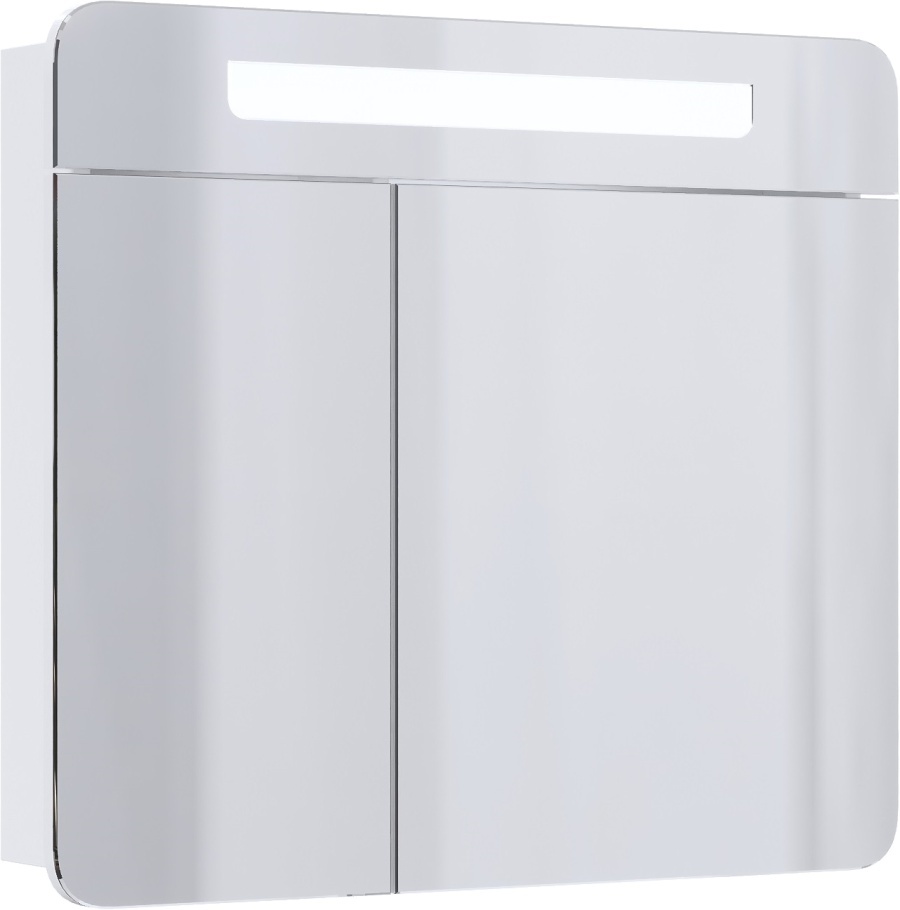 Зеркальный шкаф Onika Неаполь 208094 800*706 мм (LED) белый