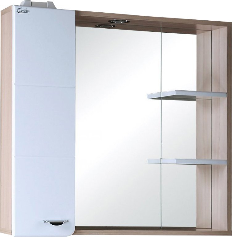 Зеркальный шкаф Onika Стиль 750*716 мм (LED) белый L