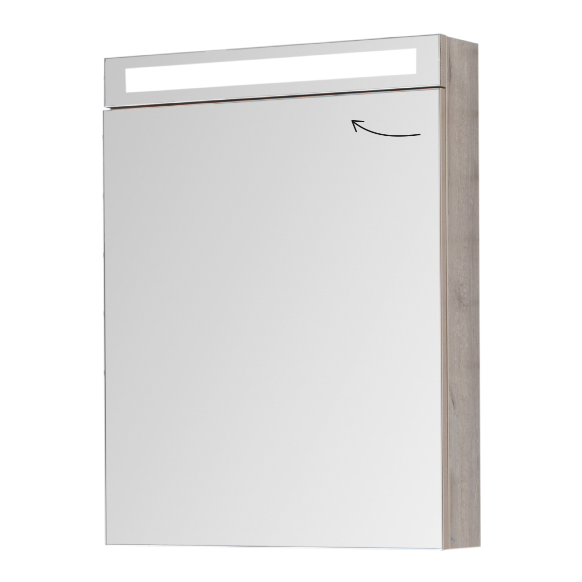 Зеркальный шкаф Dreja Max 600*800 мм (LED) (дуб кантри)