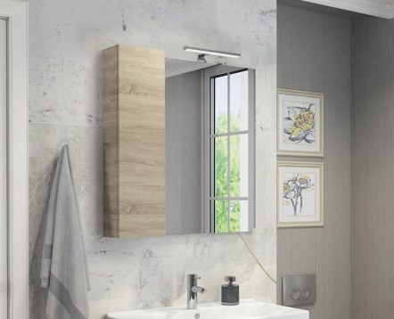 Зеркальный шкаф Comforty Тромсе 00004142222 80 см (дуб сонома)