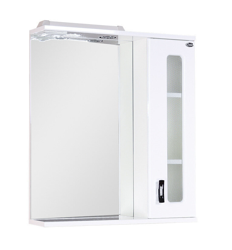 Зеркальный шкаф Onika Кристалл 670*712 мм (LED) белый R