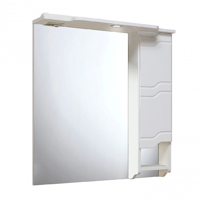 Зеркальный шкаф Runo Стиль R 00000001128 75 см (белый)