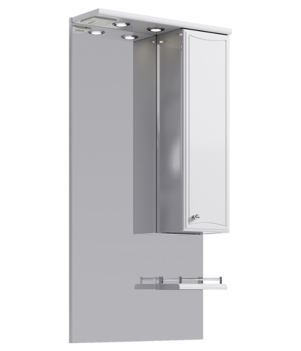 Зеркальный шкаф Aqwella Барселона Ba.02.55 550*1080 мм (белый) LED